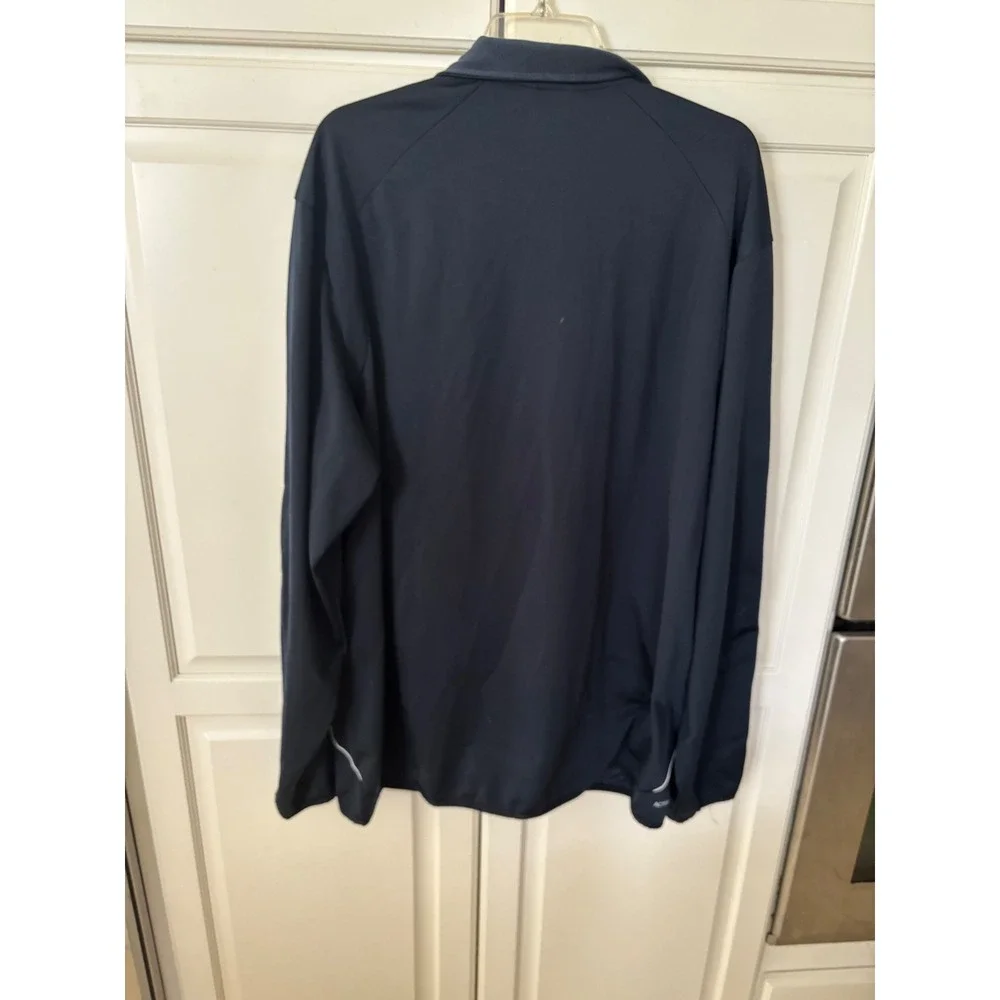 Adidas Active 360 Mens Track Jacket Navy Blue White‎ 3 Stripe Full Zip 2XL